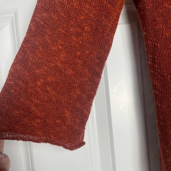 Eileen Fisher | Linen Blend Open Front Cardigan Sweater Lagenlook Contemporary - Picture 2 of 6